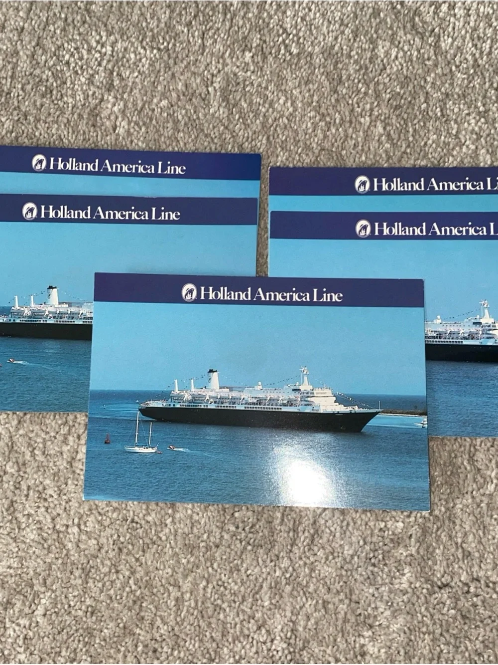 Holland America Line MS Nieuw Amsterdam Noordam Cruise Ship Postcard Lot 5‎ VTG